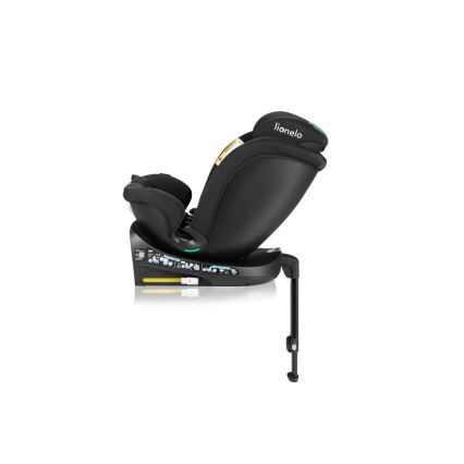 Lionelo - Siège auto avec base pivotante NAVY i-Taille 40-150 cm noir/turquoise