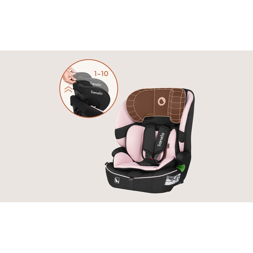 Lionelo - Siège-auto BILLY i-Size 76-150 cm Rose Baby