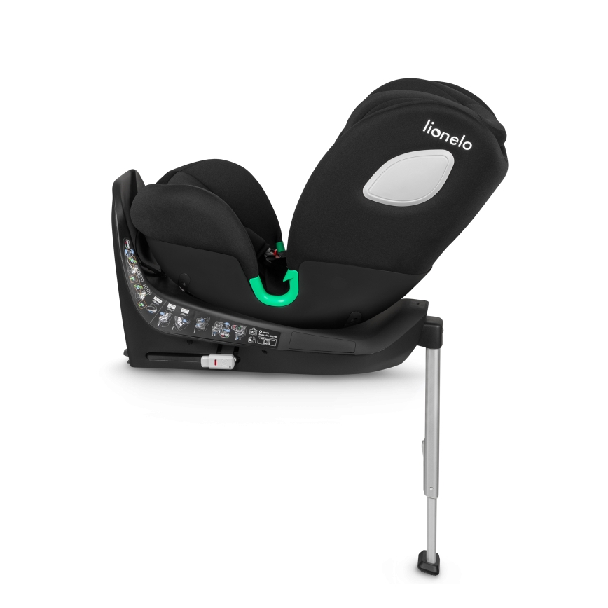 Lionelo - Siège-auto BRAAM i-Size pivotant avec base, 40-150 cm, Noir Carbone