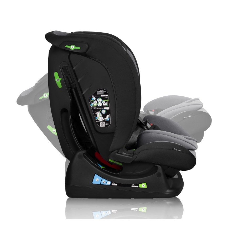 Lionelo - Siège-auto IZZY i-Size 40-150 cm Noir/Gris