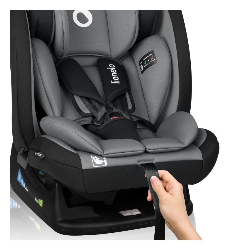 Lionelo - Siège-auto IZZY i-Size 40-150 cm Noir/Gris