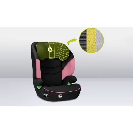 Lionelo - Siège auto LARS i-Size 100-150 cm noir/rose