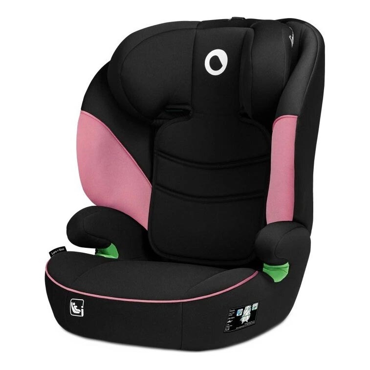 Lionelo - Siège auto LARS i-Taille 100-150 cm noir/rose