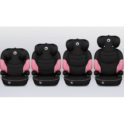 Lionelo - Siège auto LARS i-Taille 100-150 cm noir/rose