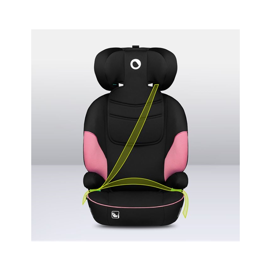 Lionelo - Siège auto LARS i-Taille 100-150 cm noir/rose
