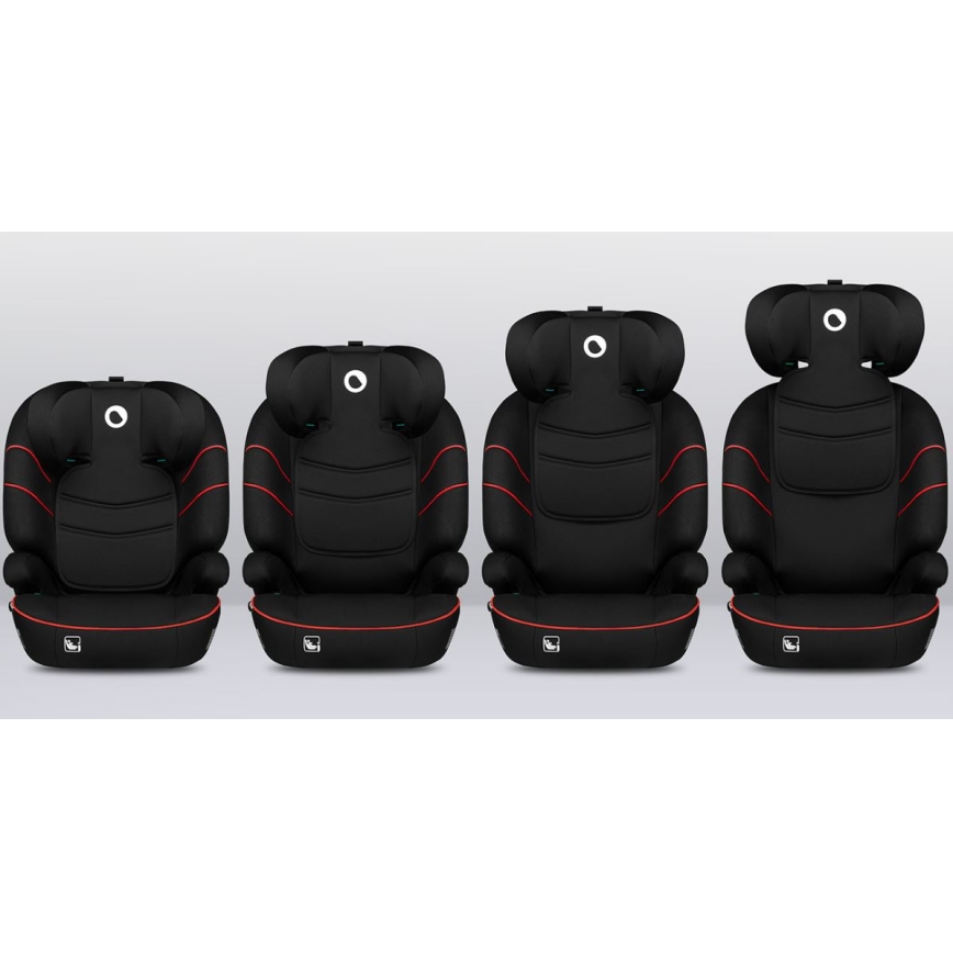 Lionelo - Siège auto LARS i-Taille 100-150 cm noir/rouge
