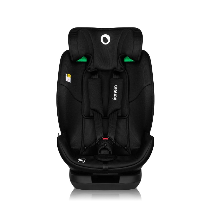 Lionelo - Siège auto LAVENDER i-Size avec base pivotante, 76–150 cm, Noir Carbone