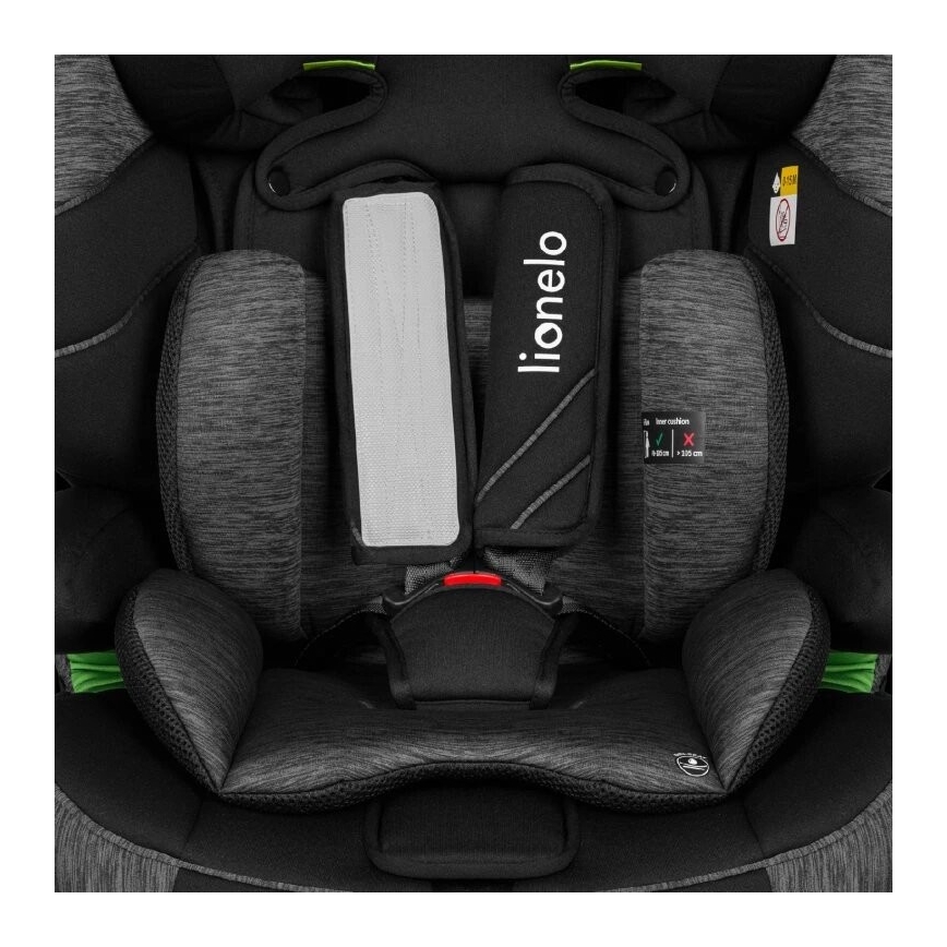 Lionelo - Siège auto LEVI ONE i-Taille 76-150 cm noir