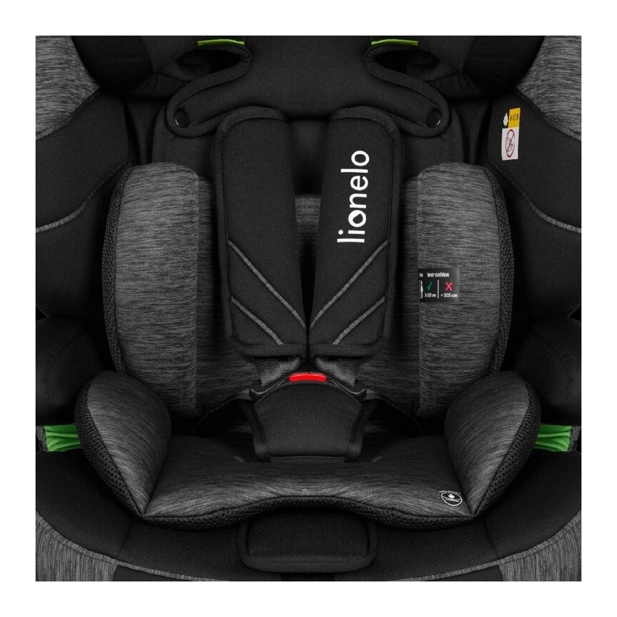 Lionelo - Siège auto LEVI ONE i-Taille 76-150 cm noir