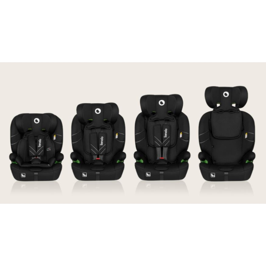 Lionelo - Siège auto LEVI ONE i-Taille 76-150 cm noir
