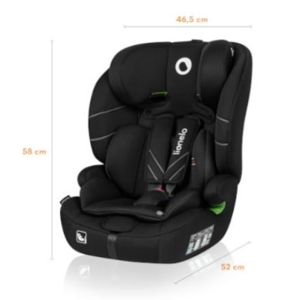 Lionelo - Siège auto LEVI ONE i-Taille 76-150 cm noir