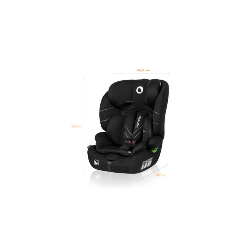 Lionelo - Siège auto LEVI ONE i-Taille 76-150 cm noir