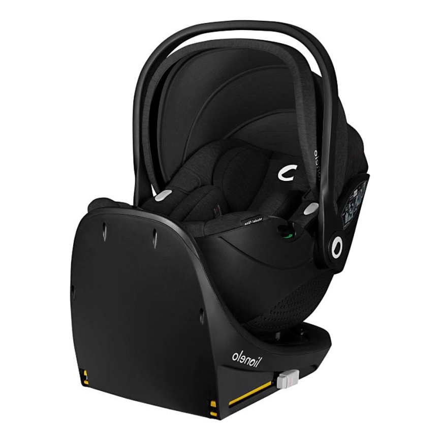 Lionelo - Siège auto MOXIE SET i-Size 40-87 cm avec base pivotante, Noir carbone