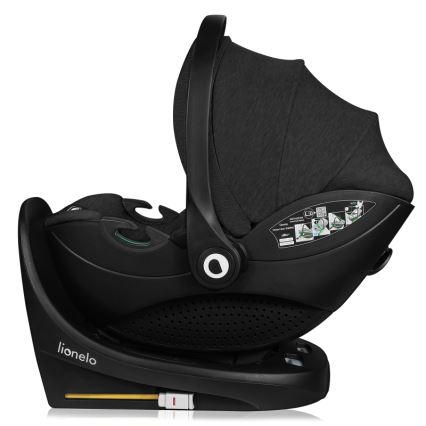 Lionelo - Siège auto MOXIE SET i-Size 40-87 cm avec base pivotante, Noir carbone