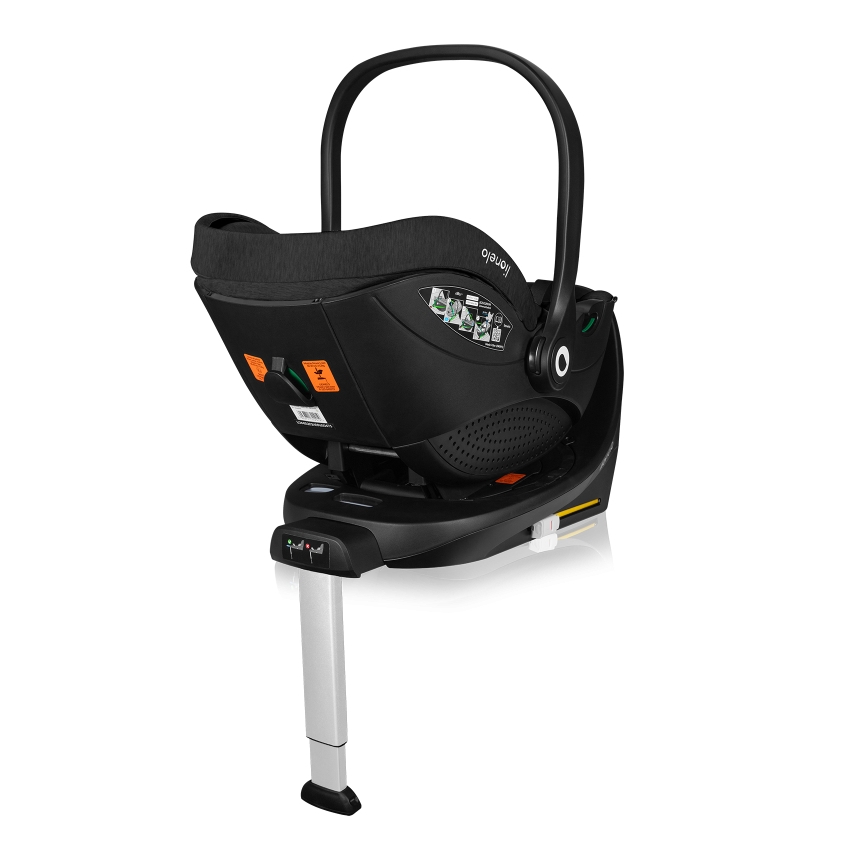 Lionelo - Siège auto MOXIE SET i-Size 40-87 cm avec base pivotante, Noir carbone