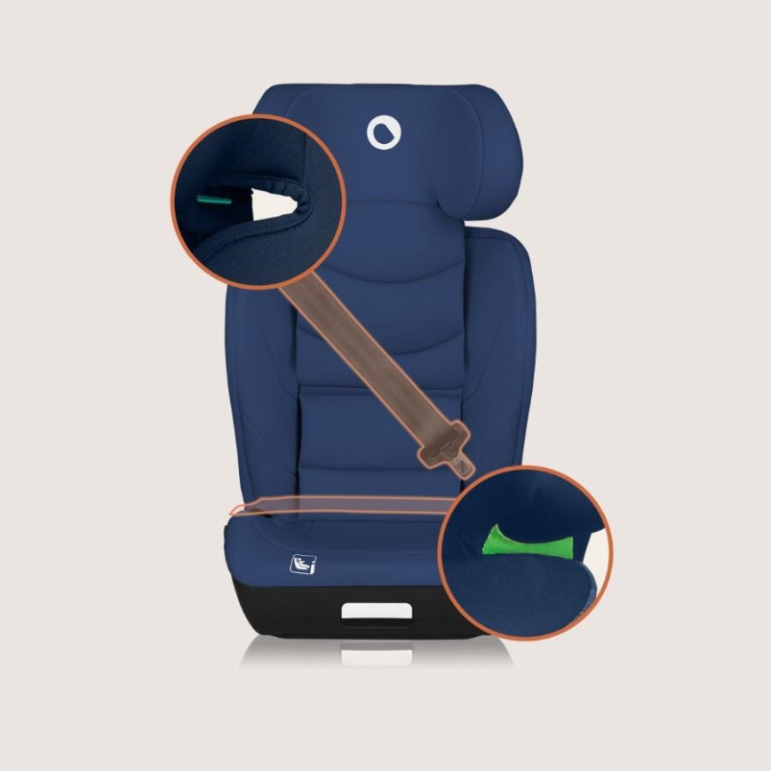 Lionelo - Siège-auto NEAL i-Size 100-150 cm Bleu marine