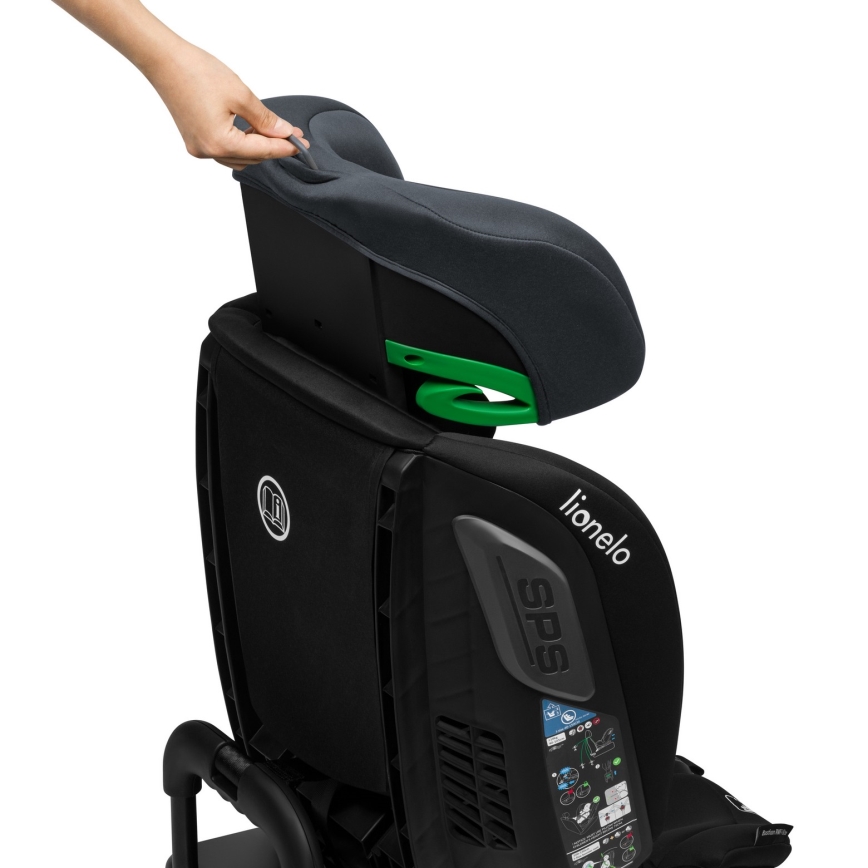 Lionelo - Siège auto pivotant avec base BASTIAAN i-Size 40-150 cm Gris pierre