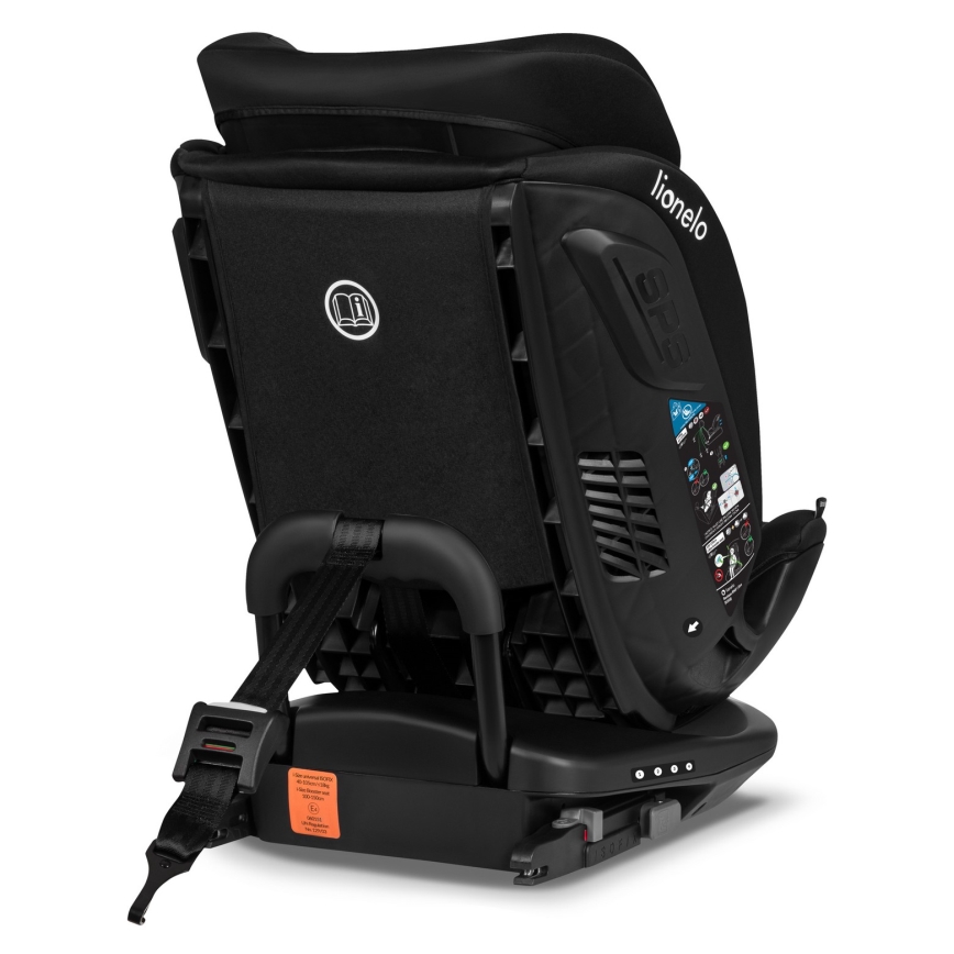 Lionelo - Siège-auto pivotant avec base BASTIAAN i-Size 40-150 cm Noir Carbone