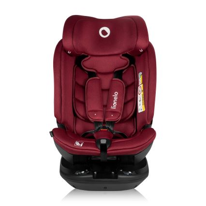 Lionelo - Siège-auto pivotant avec base BASTIAAN i-Size 40-150 cm Rouge bordeaux