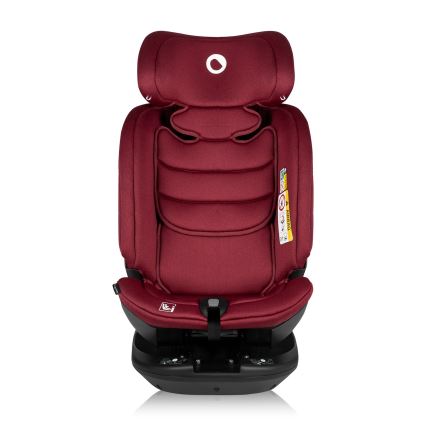 Lionelo - Siège-auto pivotant avec base BASTIAAN i-Size 40-150 cm Rouge bordeaux