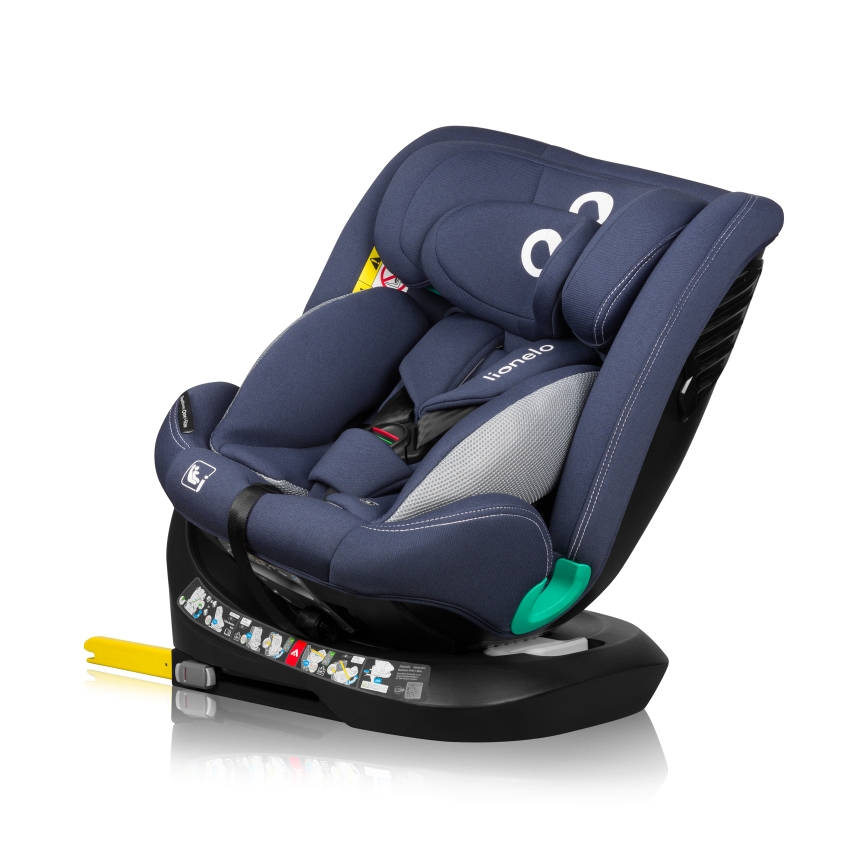 Lionelo - Siège auto pivotant sur base BASTIAAN ONE i-Size 40-150 cm Bleu marine