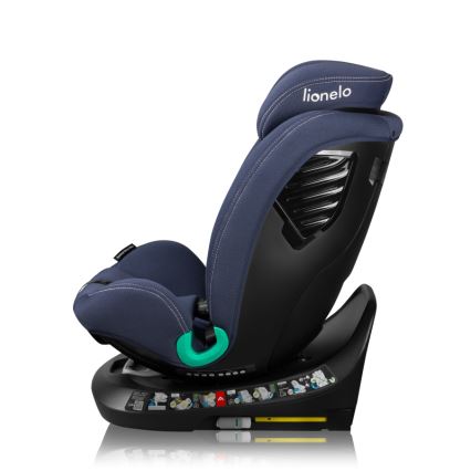 Lionelo - Siège auto pivotant sur base BASTIAAN ONE i-Size 40-150 cm Bleu marine