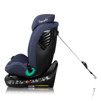 Lionelo - Siège auto pivotant sur base BASTIAAN ONE i-Size 40-150 cm Bleu marine