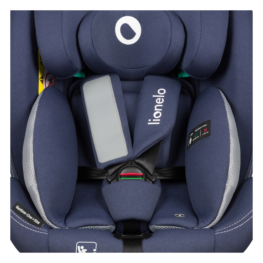 Lionelo - Siège auto pivotant sur base BASTIAAN ONE i-Size 40-150 cm Bleu marine