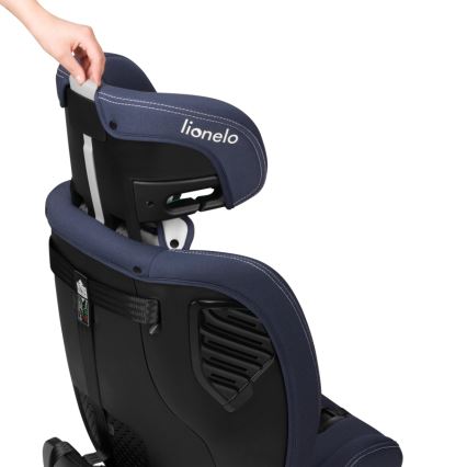 Lionelo - Siège auto pivotant sur base BASTIAAN ONE i-Size 40-150 cm Bleu marine