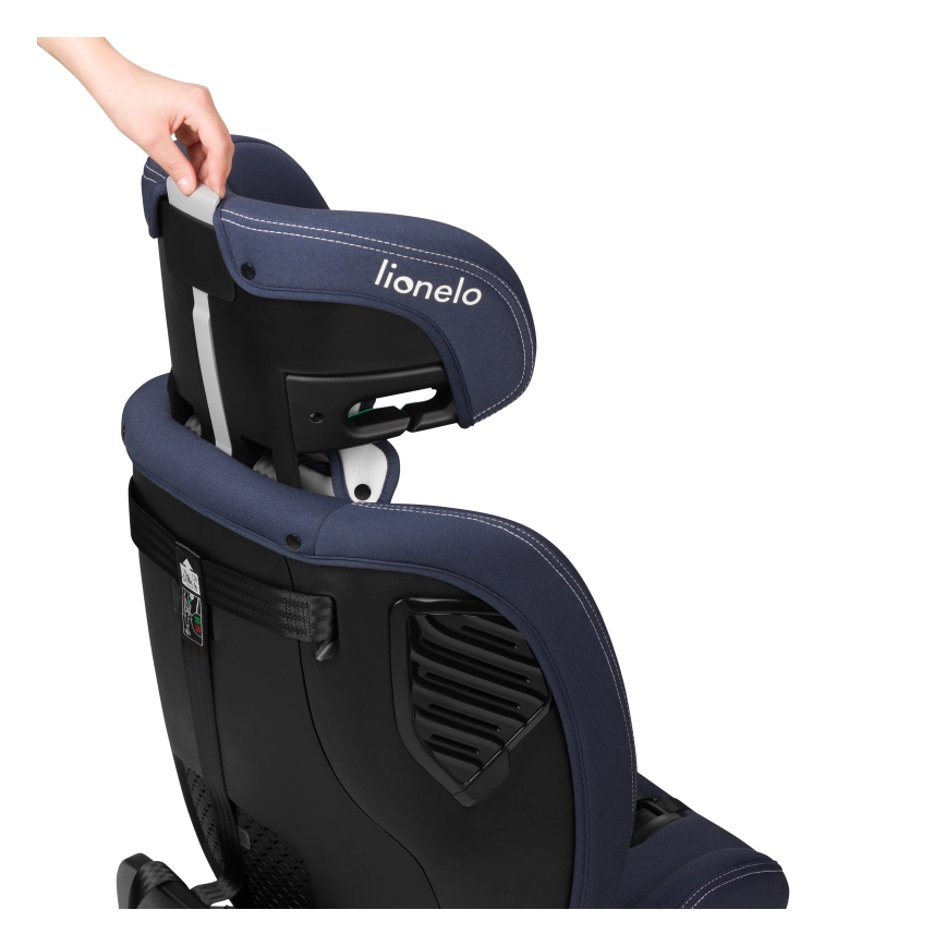 Lionelo - Siège auto pivotant sur base BASTIAAN ONE i-Size 40-150 cm Bleu marine