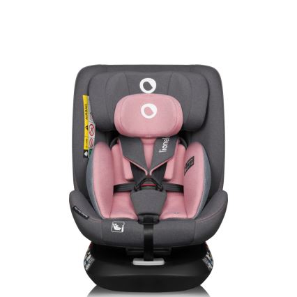 Lionelo - Siège auto pivotant avec base BASTIAAN ONE i-Size 40-150 cm Rose