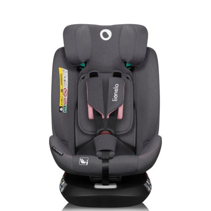 Lionelo - Siège auto pivotant avec base BASTIAAN ONE i-Size 40-150 cm Rose
