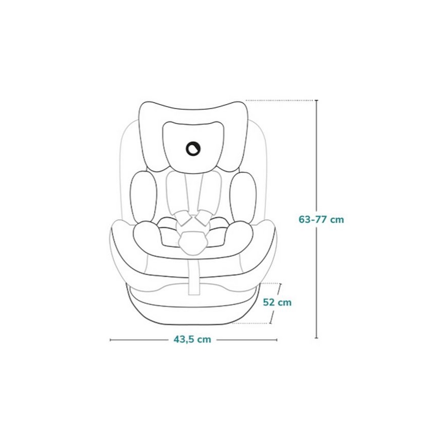 Lionelo - Siège-auto pivotant avec base BASTIAAN ONE i-Size 40–150 cm Rose