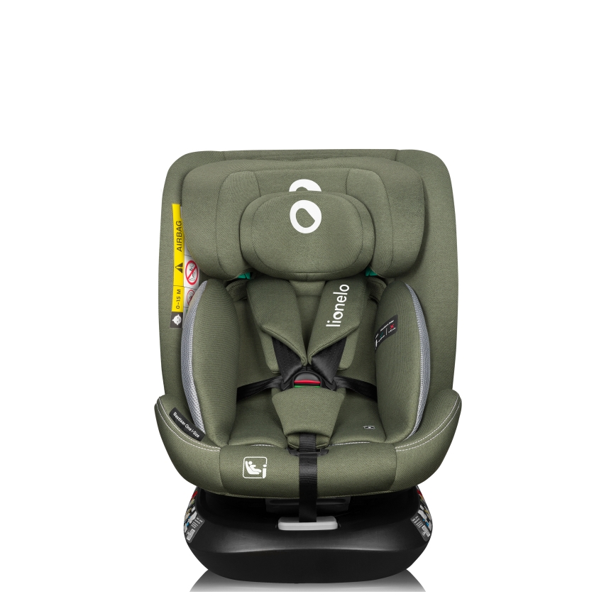 Lionelo - Siège-auto pivotant avec base BASTIAAN ONE i-Size 40-150 cm Vert olive