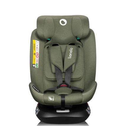 Lionelo - Siège-auto pivotant avec base BASTIAAN ONE i-Size 40-150 cm Vert olive