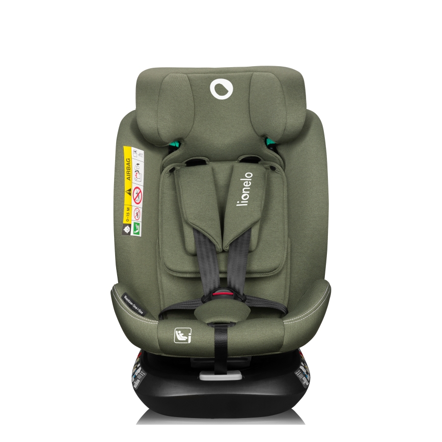 Lionelo - Siège-auto pivotant avec base BASTIAAN ONE i-Size 40-150 cm Vert olive