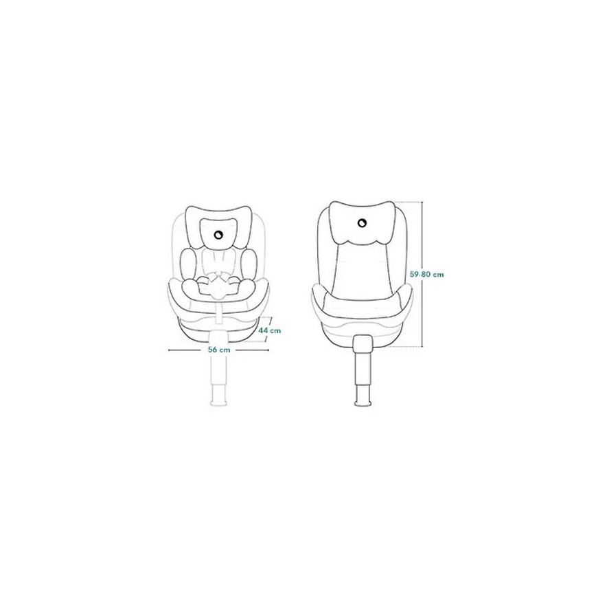 Lionelo - Siège-auto pivotant avec base BRAAM AIR i-Size 40-150 cm Black Carbon