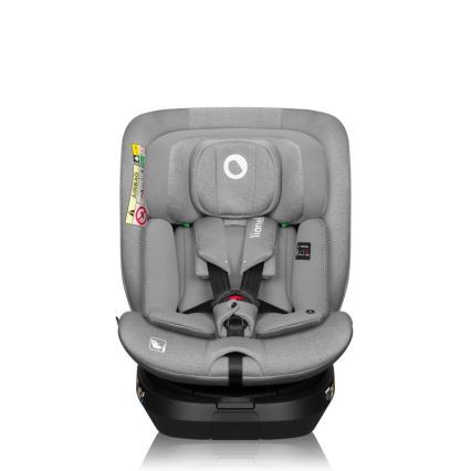 Lionelo - Siège-auto pivotant avec base BRAVE i-Size 40-150 cm Gris pierre