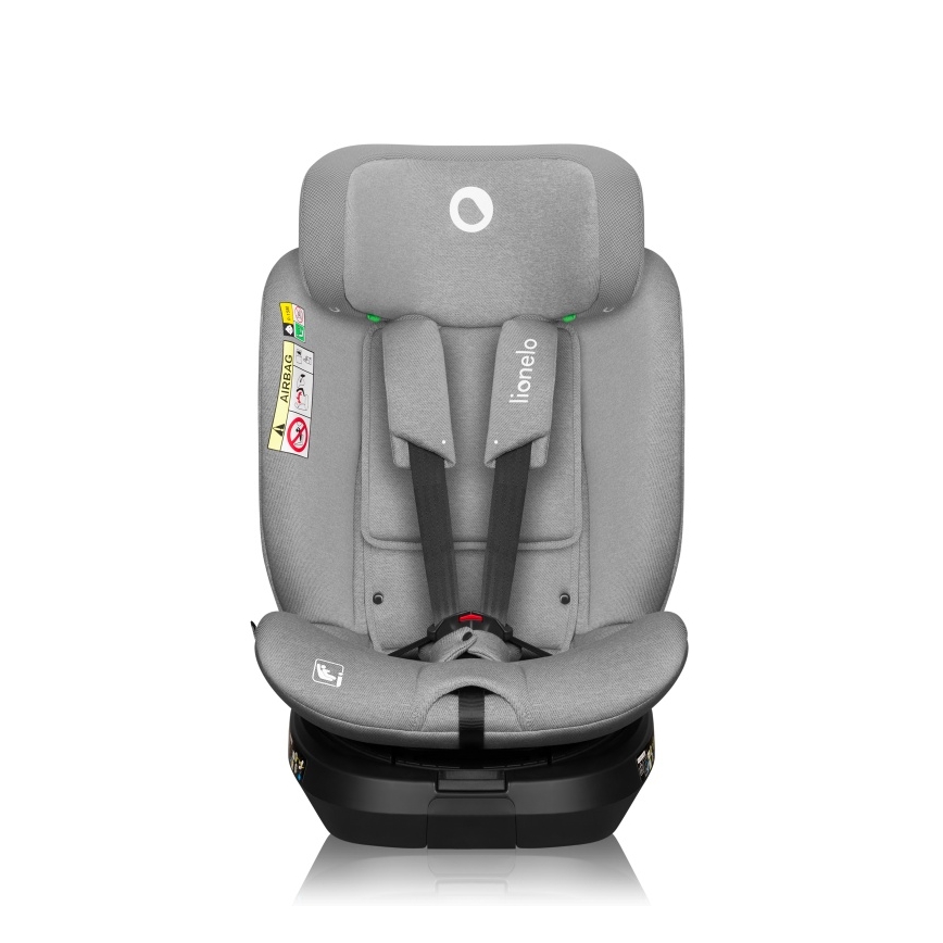 Lionelo - Siège-auto pivotant avec base BRAVE i-Size 40-150 cm Gris pierre