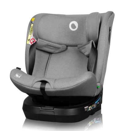 Lionelo - Siège-auto pivotant avec base BRAVE i-Size 40-150 cm Gris pierre