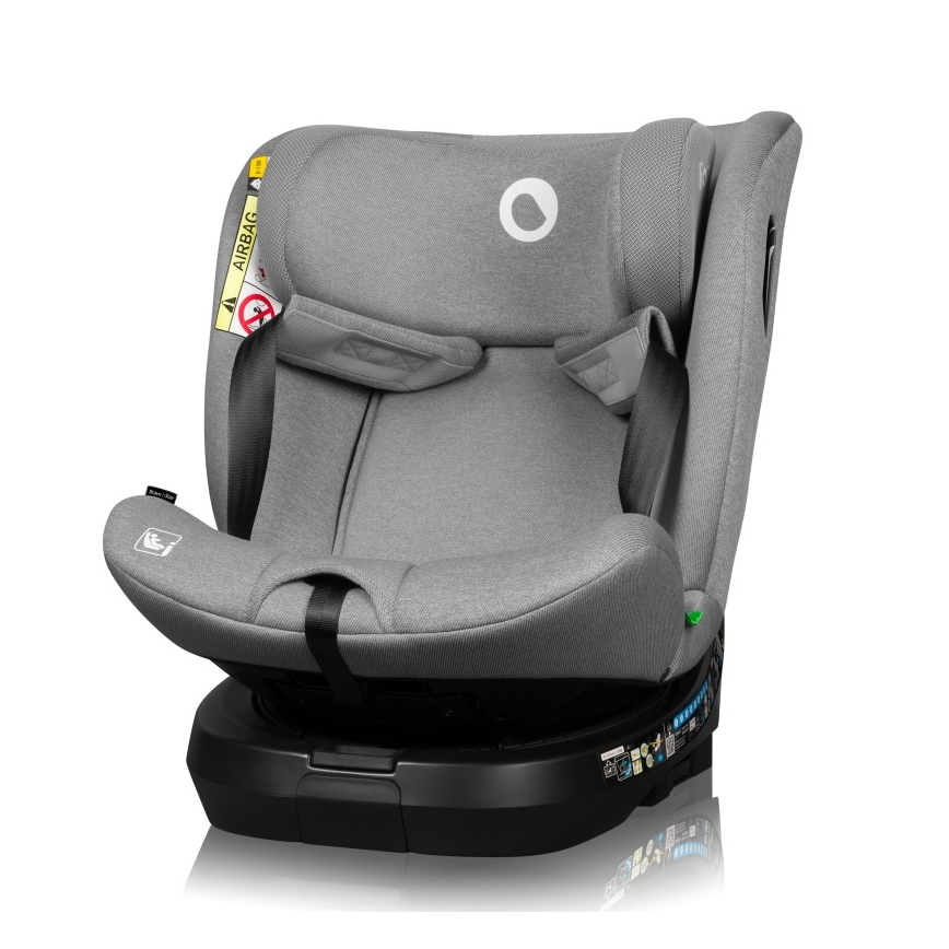 Lionelo - Siège-auto pivotant avec base BRAVE i-Size 40-150 cm Gris pierre
