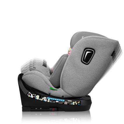 Lionelo - Siège-auto pivotant avec base BRAVE i-Size 40-150 cm Gris pierre