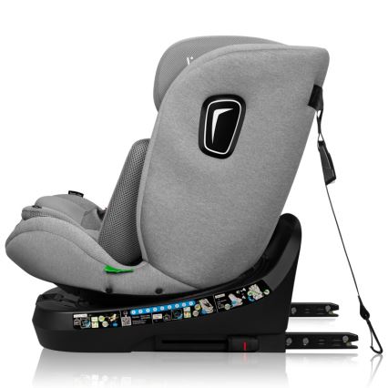 Lionelo - Siège-auto pivotant avec base BRAVE i-Size 40-150 cm Gris pierre