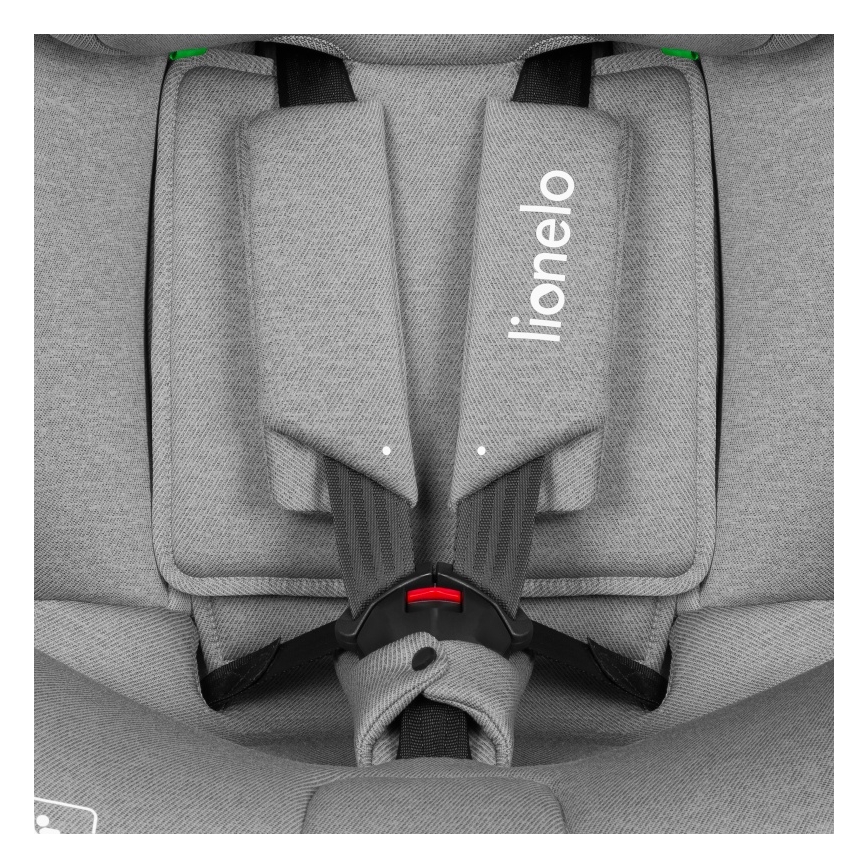 Lionelo - Siège-auto pivotant avec base BRAVE i-Size 40-150 cm Gris pierre