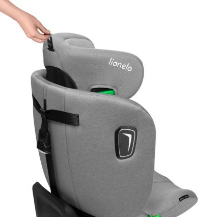 Lionelo - Siège-auto pivotant avec base BRAVE i-Size 40-150 cm Gris pierre