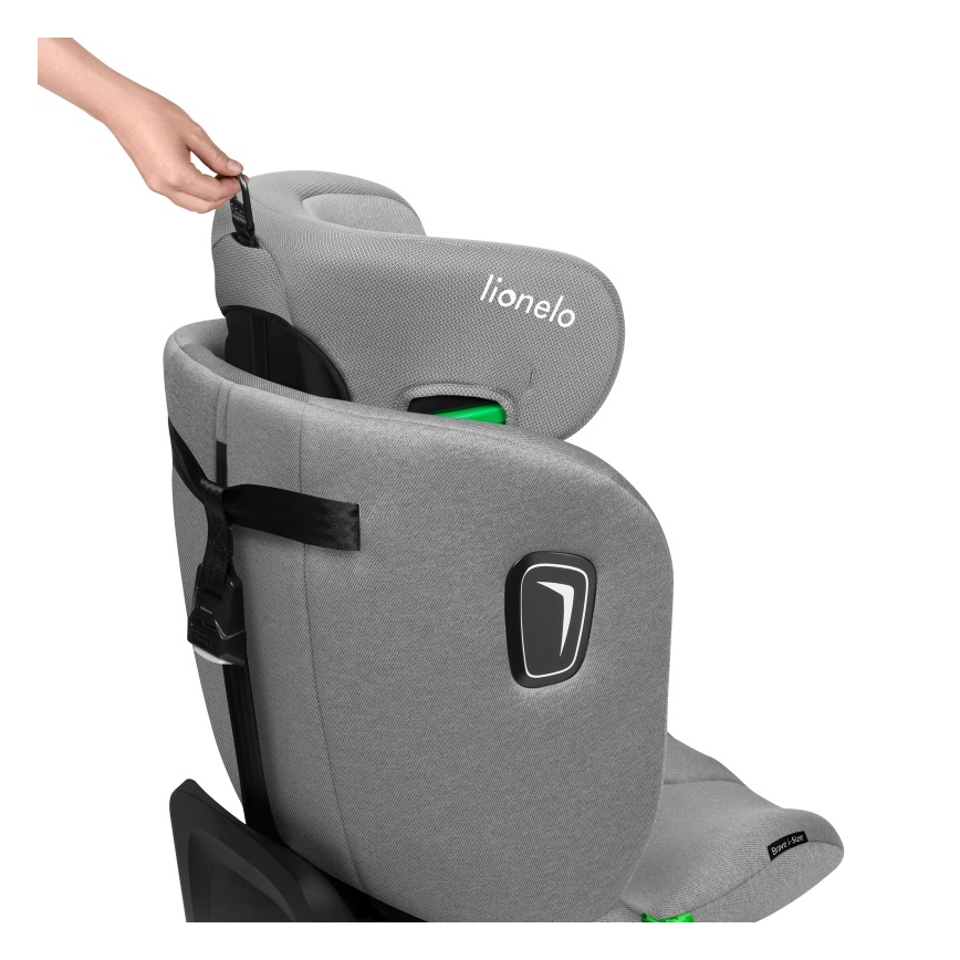 Lionelo - Siège-auto pivotant avec base BRAVE i-Size 40-150 cm Gris pierre