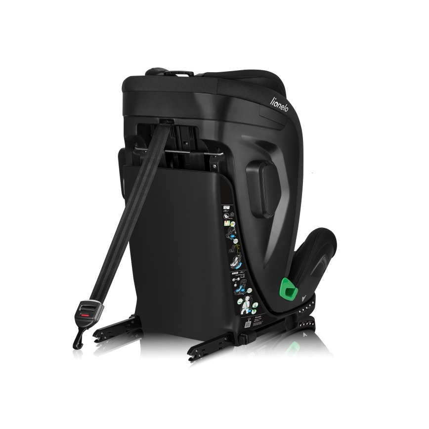 Lionelo - Siège-auto pivotant avec base HARPER i-Size 76–150 cm Black Carbon