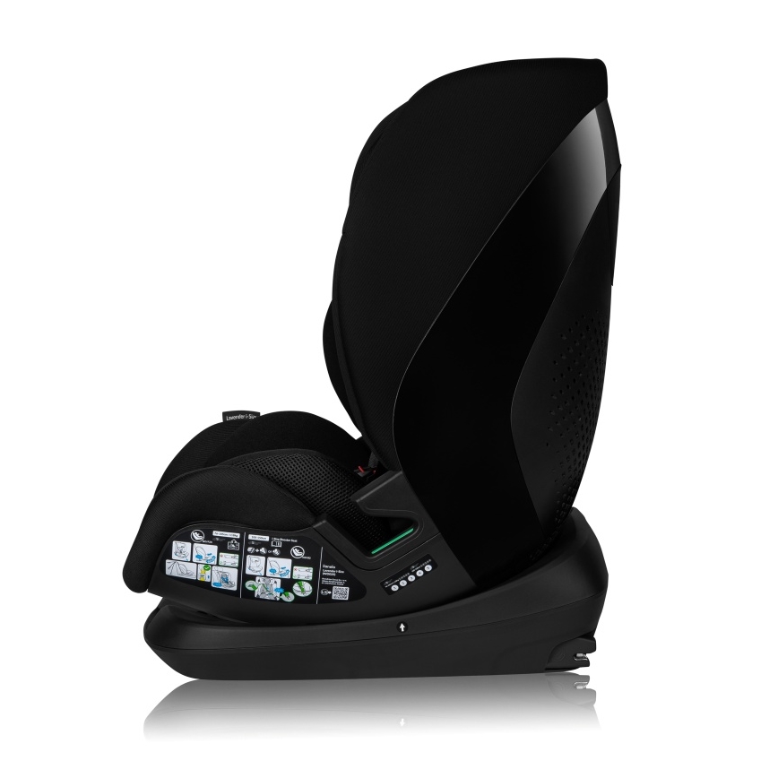 Lionelo - Siège-auto pivotant avec base LAVENDER i-Size 76-150 cm Noir Carbone