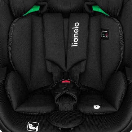 Lionelo - Siège-auto pivotant avec base LAVENDER i-Size 76-150 cm Noir Carbone