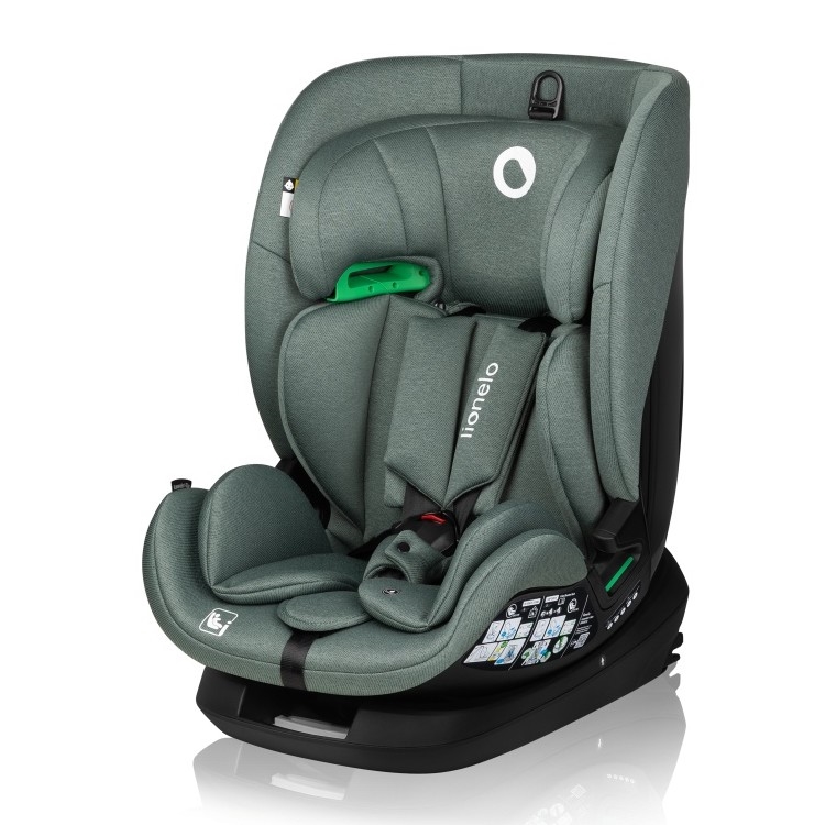 Lionelo - Siège auto pivotant avec base LAVENDER i-Size 76-150 cm Vert pistache